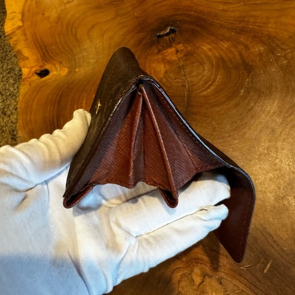 Louis Vuitton Monogram Porte Monnaie Plat Coin Purse Wallet Brown/ - Picture 9 of 15